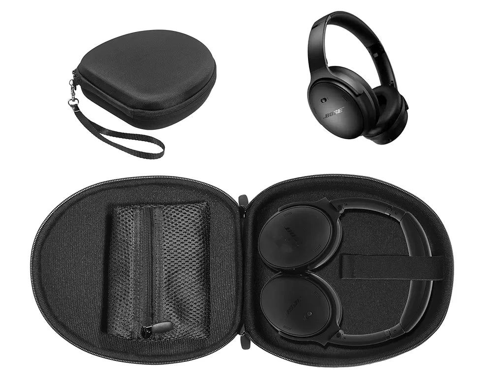 CaseSack Case for Bose QuietComfort Wireless Noise Cancelling Headphones, QuietComfort Ultra Wireless Noise Cancelling Headphones, QuietComfort 45, 35, 35 II. Replacement case only (Black)