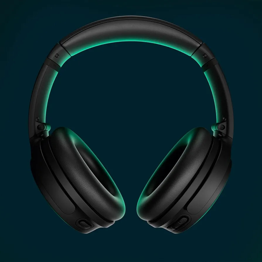 Bose QuietComfort Bluetooth Headphones, Wireless Headphones with Active Over Ear Noise Cancelling and Mic, Deep Bass, Up to 24 Hours of Playtime, Black